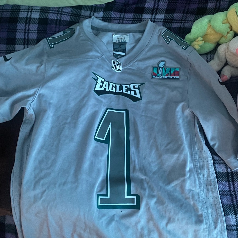 Jaylen hurts Super Bowl football Jersey new with tags